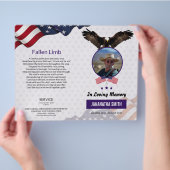 Sjabloon van het begrafenisprogramma voor het lege flyer (Hand)