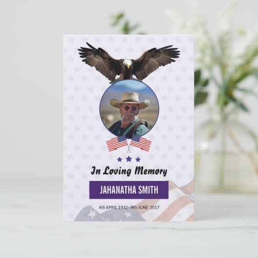 Sjabloon van het begrafenisprogramma voor het lege kaart (Staand voorkant)