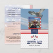 Sjabloon van het begrafenisprogramma voor het lege kaart (Voorkant / Achterkant)