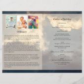 Sjabloon van het begrafenisprogramma voor Man met (Achterkant)