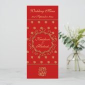 Sjabloon van het bindmenu Indiaas geïnspireerd roo Menu (Staand voorkant)