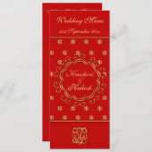 Sjabloon van het bindmenu Indiaas geïnspireerd roo Menu (Voorkant / Achterkant)