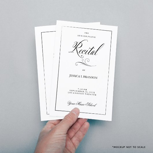 Sjabloon van het Black & White Music Overweging Pr