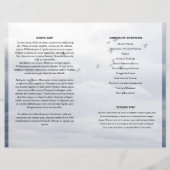 Sjabloon van het Blue sky Funeral Program (Achterkant)