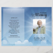 Sjabloon van het Blue sky Funeral Program (Voorkant)