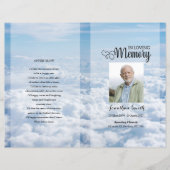 Sjabloon van het Blue sky Funeral Program (Voorkant)