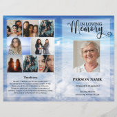 Sjabloon van het Blue sky Funeral Program (Voorkant)