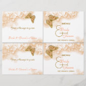 Sjabloon van het cocktailbuffet bruiloft menu (Achterkant)