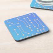 Sjabloon van het computerchipcircuit drankjes onderzetter (Linkerzijde)