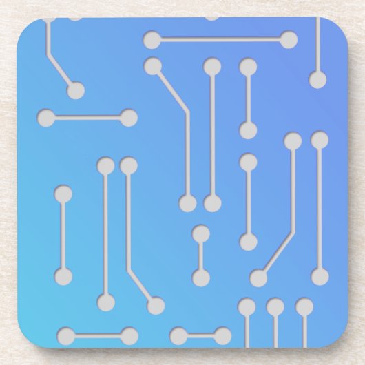 Sjabloon van het computerchipcircuit drankjes onderzetter (Voorkant)