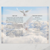 Sjabloon van het Dove & sky Funeral Program (Achterkant)