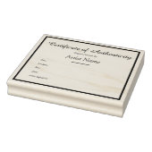  Sjabloon van het echtheidscertificaat Rubberstempel (Stempel)