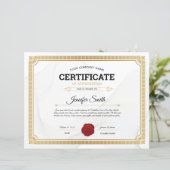 Sjabloon van het erkenningscertificaat (Staand voorkant)