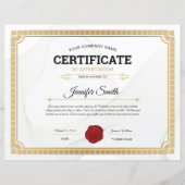 Sjabloon van het erkenningscertificaat (Voorkant)