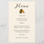 Sjabloon van het Fall Wedding Menu Two Gourds Flye (Voorkant)