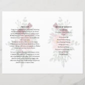 sjabloon van het florale Funeral Program (Achterkant)