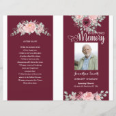 sjabloon van het florale Funeral Program (Voorkant)
