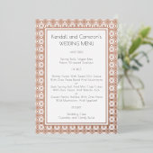 Sjabloon van het folie Border Wedding Menu (Staand Voorkant)