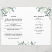 Sjabloon van het Green leaf Funeral Program (Achterkant)