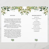 Sjabloon van het groene leef-begrafenisprogramma (Achterkant)