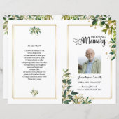 Sjabloon van het groene leef-begrafenisprogramma (Voorkant / Achterkant)