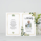 Sjabloon van het groene leef-begrafenisprogramma (Staand voorkant)