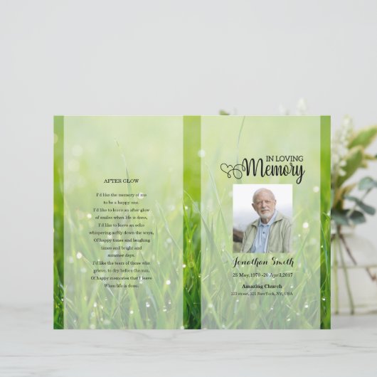 Sjabloon van het groene natuur-programma (Staand voorkant)