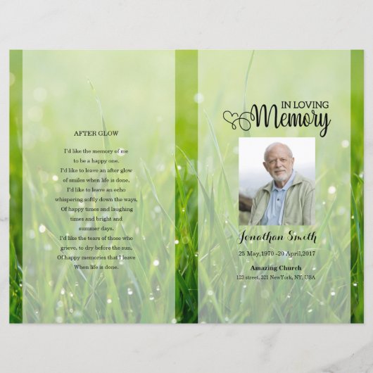 Sjabloon van het groene natuur-programma (Voorkant)