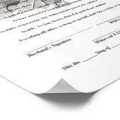 Sjabloon van het huwelijksgoederenwagenhernieuwing poster (Hoek)