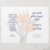 Sjabloon van het huwelijksprogramma van Bird of Pa (Voorkant)