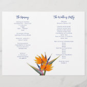Sjabloon van het huwelijksprogramma van Bird of Pa (Achterkant)