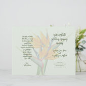 Sjabloon van het huwelijksprogramma van Bird of Pa (Staand voorkant)