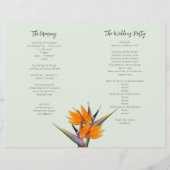 Sjabloon van het huwelijksprogramma van Bird of Pa (Achterkant)