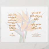 Sjabloon van het huwelijksprogramma van Bird of Pa (Voorkant)