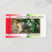 Sjabloon van het Italiaanse Restaurant Cadeaubon Kortingskaartje (Voorkant)