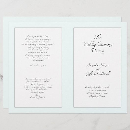 Sjabloon van het katholieke Wedding Ceremony Folde (Voorkant / Achterkant)