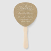 Sjabloon van het Kraft Wedding Programme voor het Handwaaier (Voorkant)