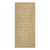 Sjabloon van het Kraft Wedding Programme voor het Reclamekaart (Achterkant)