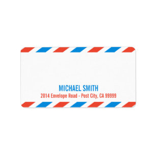 Sjabloon van het label Airmail