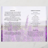 Sjabloon van het lavender Funeral Program (Achterkant)