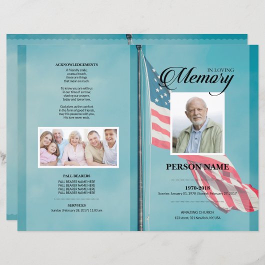 Sjabloon van het leger (Voorkant / Achterkant)