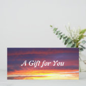 Sjabloon van het Lichtsoongeschenkcertificaat (Staand voorkant)