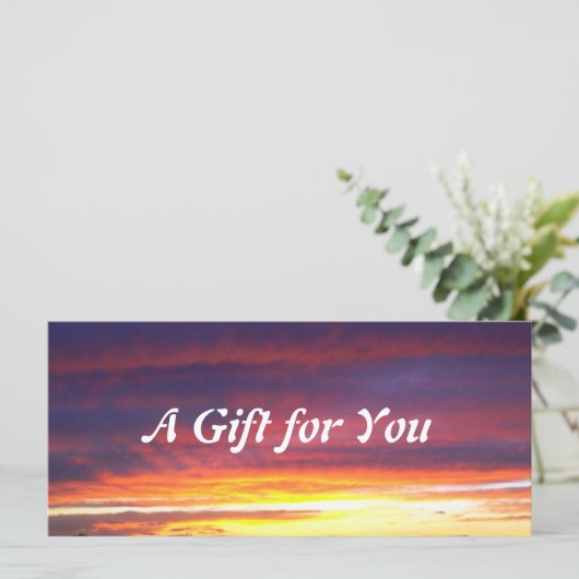 Sjabloon van het Lichtsoongeschenkcertificaat (Staand voorkant)