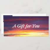 Sjabloon van het Lichtsoongeschenkcertificaat (Voorkant / Achterkant)