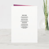 Sjabloon van het Memorial Programme (Achterkant)