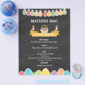 Sjabloon van het menu Kaart van het menu Paasparti (Enkel)