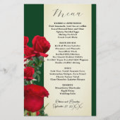 Sjabloon van het menu  rode rozen (Voorkant)