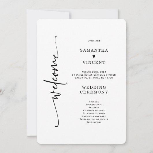 Sjabloon van het minimalistische weddenschapsprogr kaart (Voorkant)