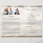 Sjabloon van het mountain Top Funeral Program (Achterkant)