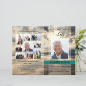 Sjabloon van het mountain Top Funeral Program (Staand voorkant)